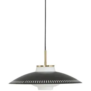 KHG Pendelleuchte  1-flammig  messing-antik/ schwarz   ¦ gold ¦ Maße (cm): H: