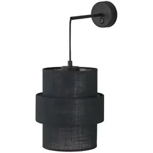 Höffner Wandleuchte  Calisto ¦ schwarz ¦ Maße (cm): B: 29 H: 33 T: 20.0