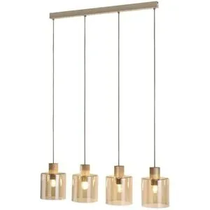 Höffner Pendelleuchte  Sierra Cognac ¦ beige ¦ Maße (cm): B: 82 H: 115 T: 16.0