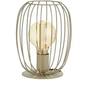 Höffner Tischleuchte  Ella ¦ beige ¦ Maße (cm): H: 24,5  Ø: 18