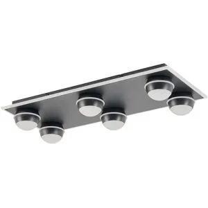 KHG LED-Deckenleuchte  Sandy ¦ schwarz ¦ Maße (cm): B: 74 H: 11,5 T: 32.0