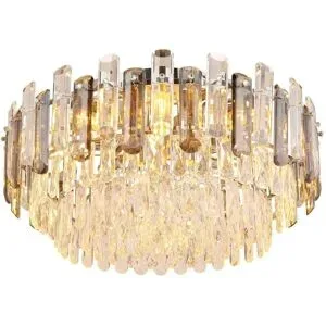 Globo Lighting Deckenleuchte   ¦ silber ¦ Maße (cm): H: 27  Ø: 55
