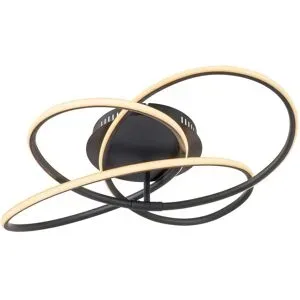 Globo Lighting Deckenleuchte   ¦ schwarz ¦ Maße (cm): H: 12,7  Ø: 60