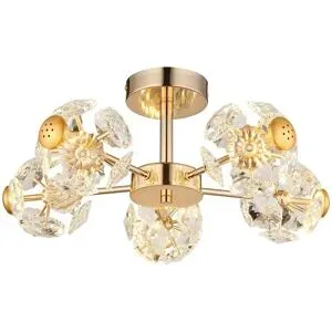 Globo Lighting Deckenleuchte   ¦ gold ¦ Maße (cm): H: 22  Ø: 50