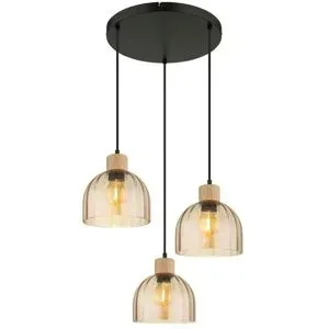 Globo Lighting Hängeleuchte   ¦ schwarz ¦ Maße (cm): H: 130  Ø: 40