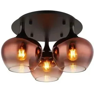 Globo Lighting Deckenleuchte   ¦ schwarz ¦ Maße (cm): H: 25,5  Ø: 45