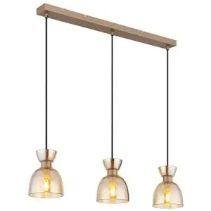 Globo Lighting Hängeleuchte   ¦ braun ¦ Maße (cm): B: 13 H: 120