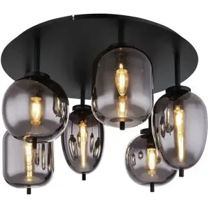 Globo Lighting Deckenleuchte   ¦ schwarz ¦ Maße (cm): H: 49  Ø: 63
