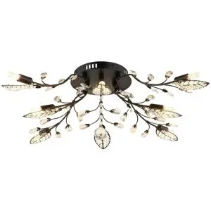 Globo Lighting Deckenleuchte   ¦ schwarz ¦ Maße (cm): H: 25  Ø: 76
