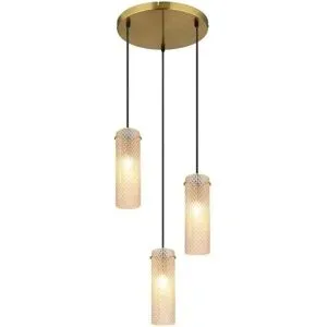 Globo Lighting Hängeleuchte   ¦ gold ¦ Maße (cm): H: 120  Ø: 35