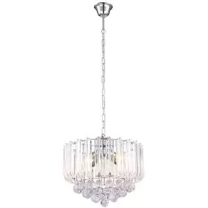 Globo Lighting Luster   ¦ silber ¦ Maße (cm): H: 90  Ø: 35