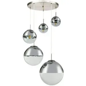 Globo Lighting Hängeleuchte   ¦ silber ¦ Maße (cm): H: 150  Ø: 65