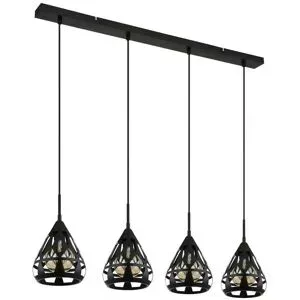 Globo Lighting Hängeleuchte   ¦ schwarz ¦ Maße (cm): B: 17 H: 120