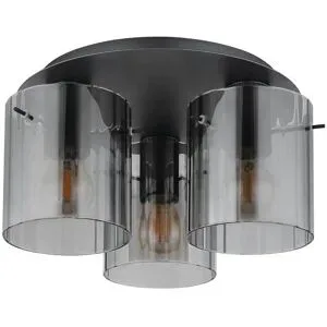 Globo Lighting Deckenleuchte   ¦ grau ¦ Maße (cm): H: 20  Ø: 37