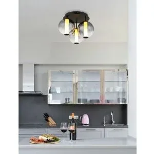 Globo Lighting Deckenleuchte   ¦ schwarz ¦ Maße (cm): H: 29,5  Ø: 38