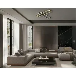 Globo Lighting Deckenleuchte   ¦ schwarz ¦ Maße (cm): B: 60 H: 7,5