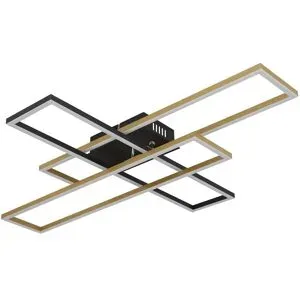 Globo Lighting Deckenleuchte   ¦ schwarz ¦ Maße (cm): B: 60 H: 9,5