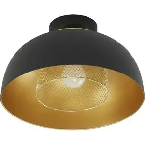 Höffner Deckenleuchte  Punch ¦ schwarz ¦ Maße (cm): H: 20,5  Ø: 35