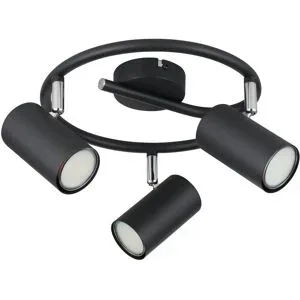 Globo Lighting Deckenstrahler   ¦ schwarz ¦ Maße (cm): H: 15  Ø: 25