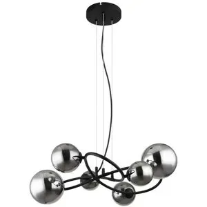 Globo Lighting Pendelleuchte  Riha ¦ schwarz ¦ Maße (cm): B: 62,2 H: 120 T: 58.8