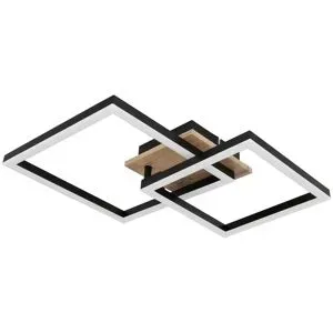 Globo Lighting Deckenleuchte   ¦ schwarz ¦ Maße (cm): B: 53 H: 9 T: 38.0