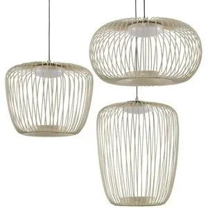 KHG LED-Pendelleuchte Pendelleuchte  ¦ beige ¦ Maße (cm): H: 150  Ø: 62