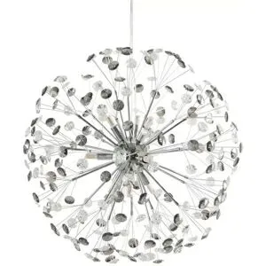 KHG Pendelleuchte   ¦ silber ¦ Maße (cm): H: 180  Ø: 60