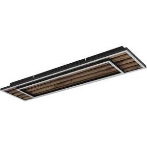 Globo Lighting Deckenleuchte   ¦ schwarz ¦ Maße (cm): B: 80 H: 6