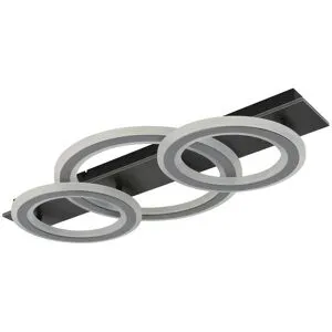 Globo Lighting Deckenleuchte   ¦ schwarz ¦ Maße (cm): B: 73 H: 7
