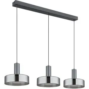 Globo Lighting Pendelleuchte   ¦ grau ¦ Maße (cm): B: 90 H: 150