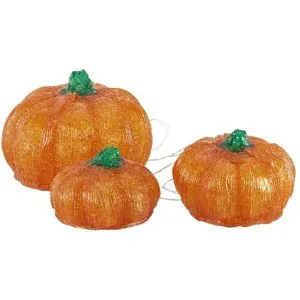 Höffner LED Kürbis  3er Set   ¦ orange ¦ Maße (cm): B: 20 H: 24 T: 20.0
