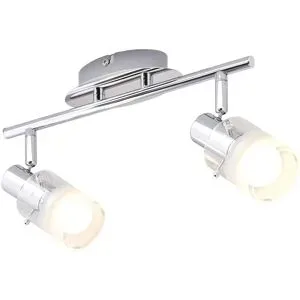 KHG LED-Deckenstrahler  2-flammig Glas teilsatiniert   ¦ Maße (cm): B: 30,5 H: