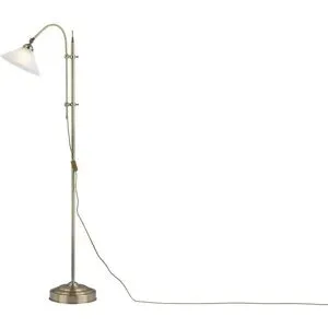 KHG Stehleuchte altmessing in Antik-Optik   ¦ gold ¦ Maße (cm): B: 46 H: 175 T: