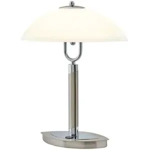 KHG LED- Tischleuchte  Schiffchenglas   ¦ silber ¦ Maße (cm): B: 33 H: 38 T: