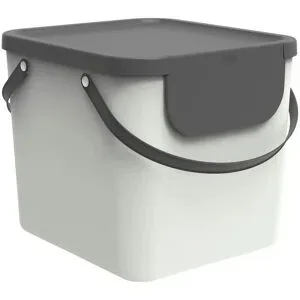 Rotho Müllsystem  Albula ¦ weiß ¦ Kunststoff ¦ Maße (cm): B: 39,8 H: 35,8 T: