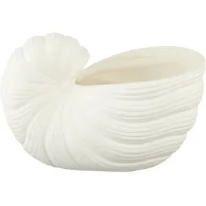 Höffner Blumentopf Muschel   ¦ weiß ¦ Porzellan ¦ Maße (cm): B: 20 H: 10 T: 12.0