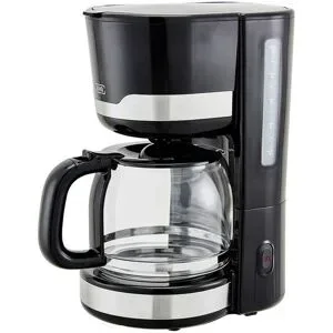 KHG Kaffeeautomat  KA-129 SE2 ¦ schwarz ¦ Glas,Edelstahl,Kunststoff ¦ Maße (cm):