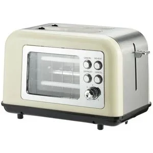KHG Toaster  TO-8000GC ¦ creme ¦ Kunststoff,Glas,Metall lackiert ¦ Maße (cm): B: