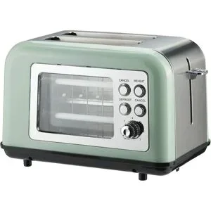 KHG Toaster  TO-8000GG ¦ grün ¦ Kunststoff,Glas,Metall lackiert ¦ Maße (cm): B: