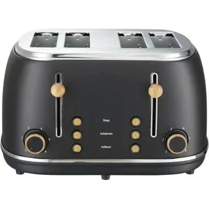 KHG Toaster  TO-1500 MSH ¦ schwarz ¦ Edelstahl,Metall,Kunststoff ¦ Maße (cm): B: