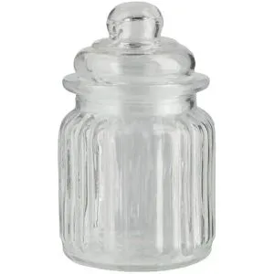 KHG Aufbewahrungsglas   ¦ transparent/klar ¦ Glas ¦ Maße (cm): H: 12,4  Ø: 7.9