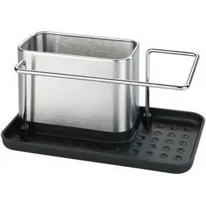 Höffner Spülbeckenorganizer  Orio ¦ silber ¦ Aluminium,Kunststoff ¦ Maße (cm): B: 21 H: