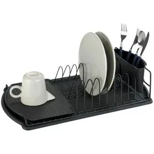 Höffner Geschirrabtropfer  Basic ¦ schwarz ¦ Maße (cm): B: 47,5 H: 11