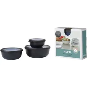 Mepal Multischüssel-Set  Cirqula ¦ schwarz ¦ Kunststoff ¦ Maße (cm): B: 19,2 H: