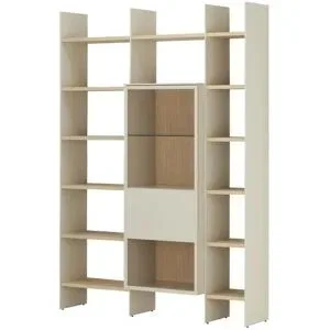 SCHÖNER WOHNEN Kollektion Regalkombination  Amaya ¦ grau ¦ Maße (cm): B: 154 H: