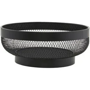 Justinus Obstkorb  LifeStyle ¦ schwarz ¦ Metall ¦ Maße (cm): H: 9,5  Ø: 25