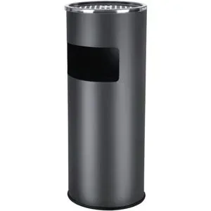 Höffner Mülleimer   ¦ schwarz ¦ Stahl,Kunststoff ¦ Maße (cm): B: 24,5 H: 60,5