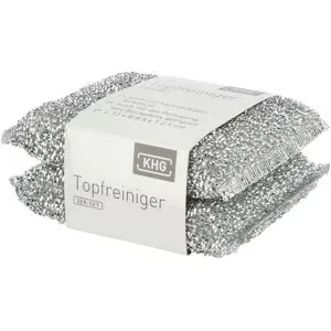 KHG Topfreiniger 2er-Set   ¦ silber ¦ Kunststoff ¦ Maße (cm): B: 8,5 H: 2,5