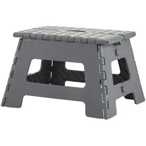 KHG faltbarer Tritthocker   ¦ grau ¦ Kunststoff ¦ Maße (cm): B: 22 H: 22