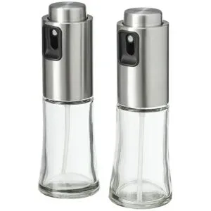 KHG Öl- und Essigspender   ¦ silber ¦ Edelstahl,Glas ¦ Maße (cm): H: 10,5  Ø: 5